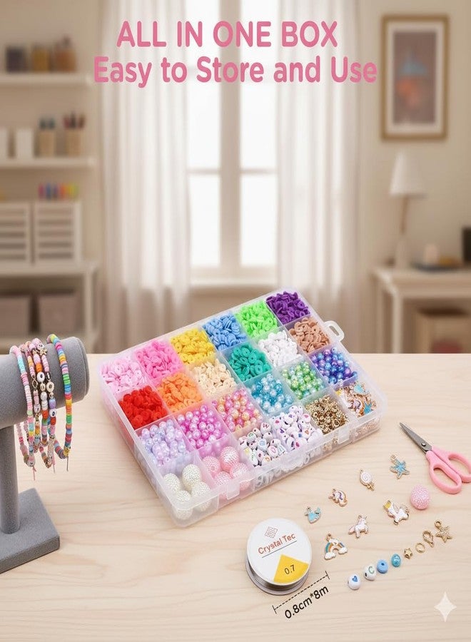 yifely Unicorn Bracelet Making Kit for Girls, Jewellery Making Kit for Kids DIY Bead Set Making, Toys for Girls Age 6-12 Years Old Multicolor (New Unicorn) - Image 4